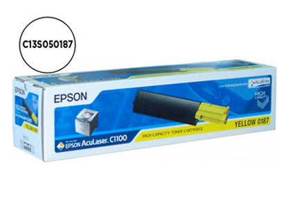 TONER LASER EPSON S050187 C13S050187 COULEUR JAUNE HAUTE CAPACIT 4000P