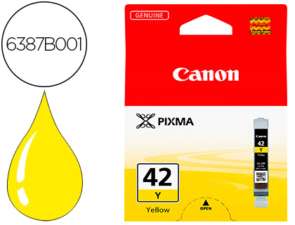 CARTOUCHE CANON JET D'ENCRE CLI-42Y CANON PIXMA PRO-100/100S COLORIS JAUNE 600P