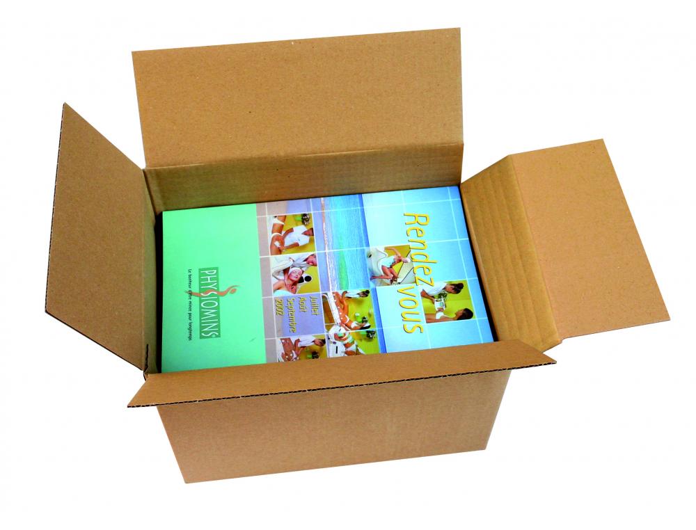 CAISSE AMERICAINE HAUTEUR VARIABLE LNE20 CARTON ONDULE  SIMPLE CANNELURE              43X30,5X18/25CM