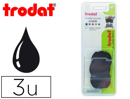 RECHARGE TAMPON TRODAT 4630 NOIR BLISTER 3 UNITS