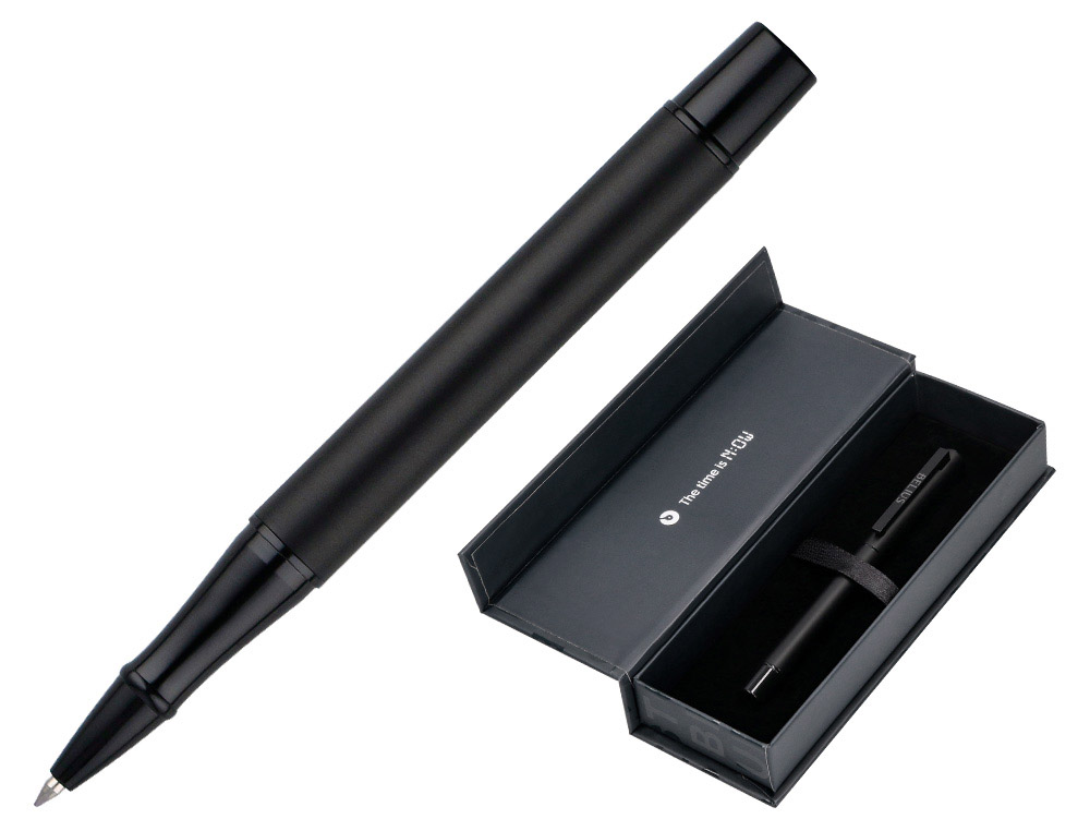 ROLLER BELIUS UNSTOPPABLE MONOCHROME ALUMINIUM ENCRE    NOIRE COLORIS NOIR DANS       COFFRET CADEAU