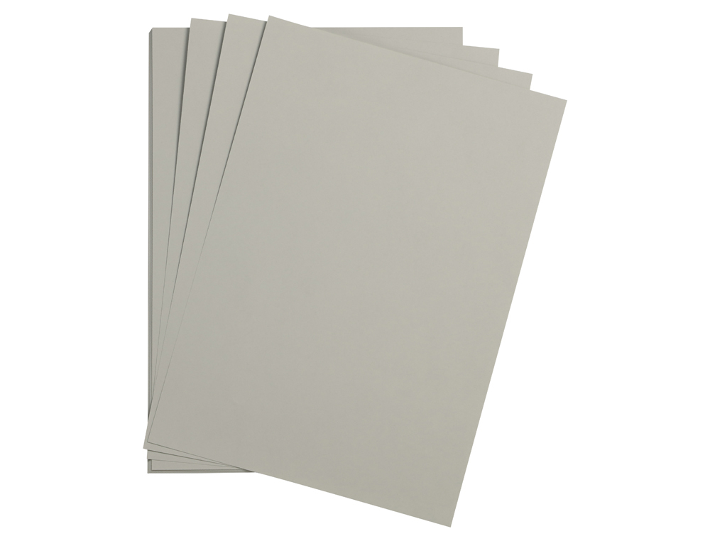 FEUILLE PAPIER CLAIREFONTAINE MAYA 270G 500X700MM COLORIS   GRIS CLAIR PAQUET 25 UNITES