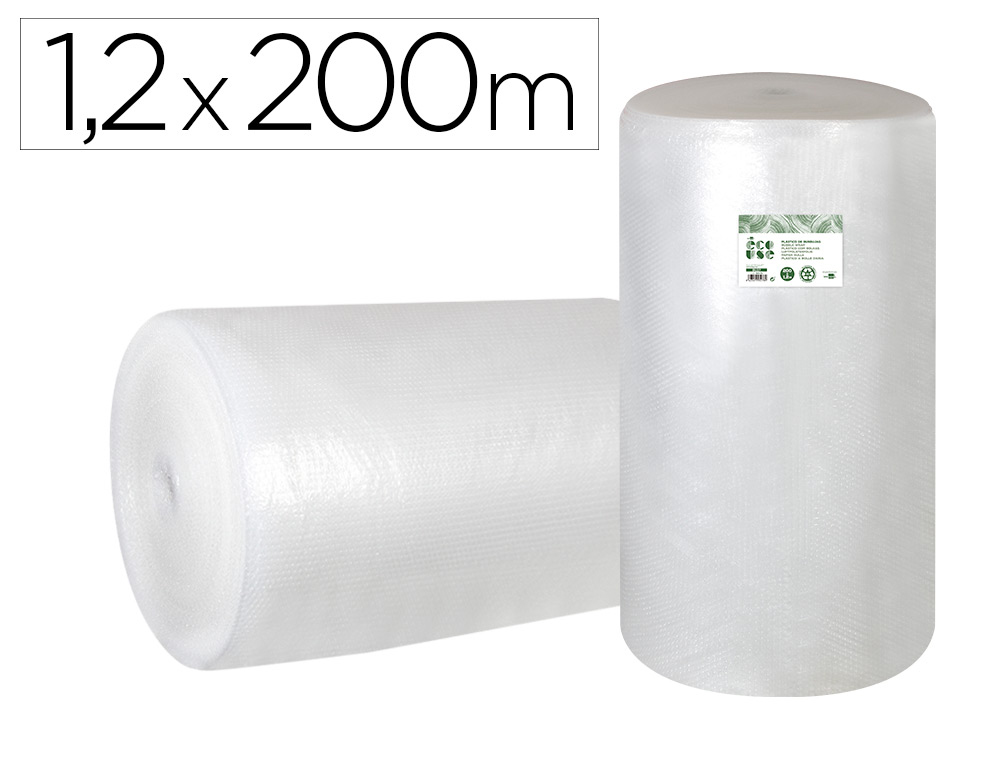 FILM A BULLES LIDERPAPEL ECOUSE 30% PLASTIQUE RECYCLE  30G/M2 ROULEAU 1,20X200M