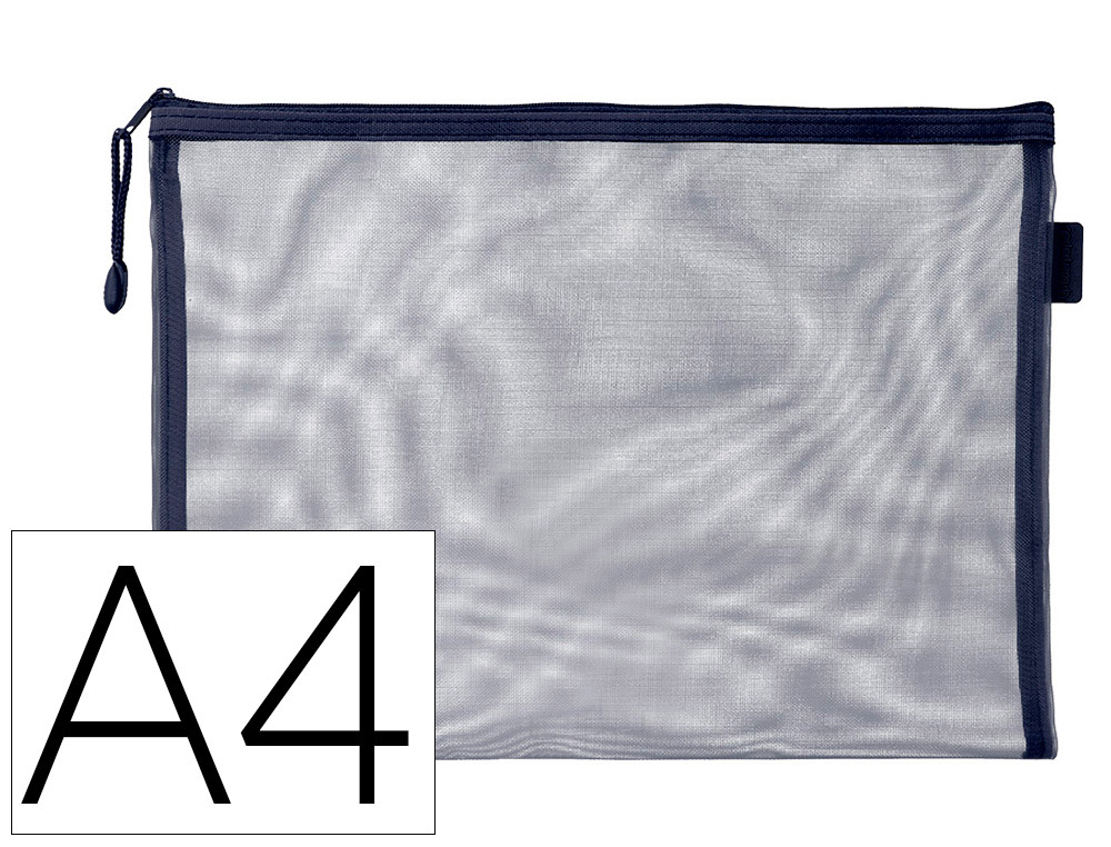 POCHETTE ZIP LIDERPAPEL A4 MULTIUSAGE FERMETURE ECLAIR   POLYESTER TRANSPIRABLE        COLORIS BLEU MARINE