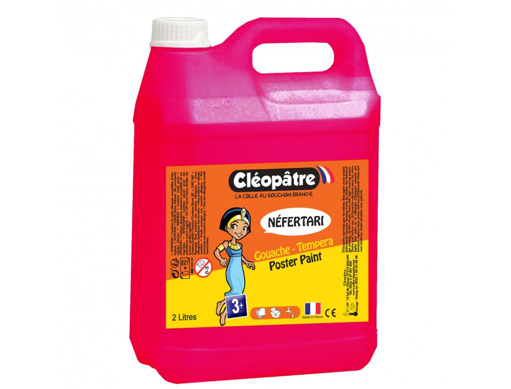 GOUACHE LIQUIDE CLEOPATRE NEFERTARI COLORIS MAGENTA LE  FLACON 2L