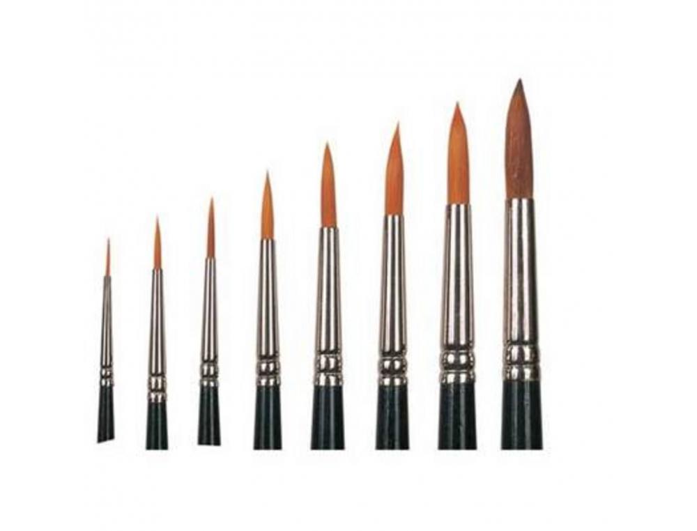 PINCEAUX GAMME VEGAN N 12 POILS SANS MATIERE ANIMAL     MANCHE 30% PLASTIQUE RECYCLE  LOT DE 10 UNITES