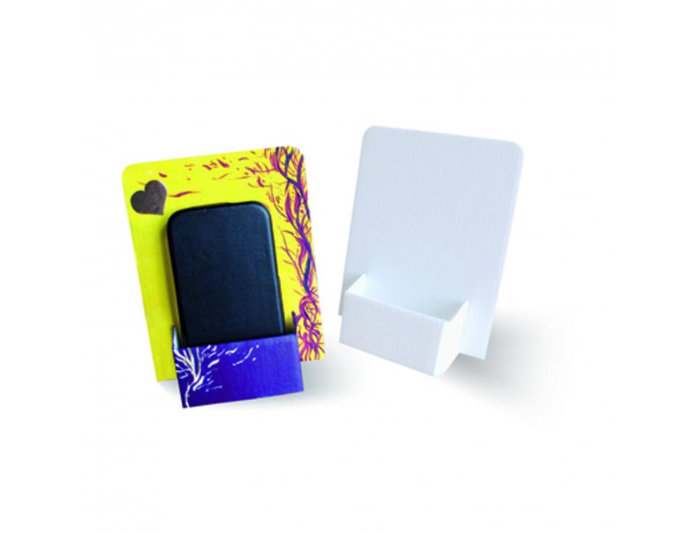 PORTE TELEPHONE CARTON CLEOPATRE A MONTER 15X12X3CM  COLORIS BLANC LOT DE 30