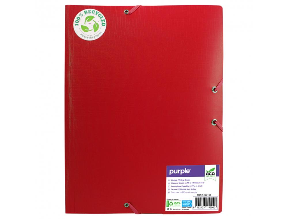 CHEMISE 3 RABATS OFFICE PLAST POLYPRO RECYCLE COLORIS ROUGE