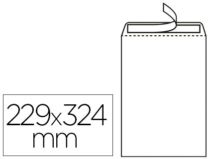POCHETTE GPV CONOMIQUE ADHSIVE VLIN BLANC 90G C4 229X324MM SACHET 25 UNITS