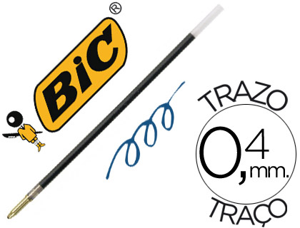 RECHARGE BIC STYLO-BILLE BIC 4 COULEURS LARGEUR MOYENNE COLORIS BLEU