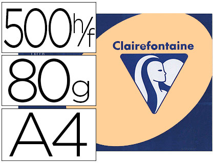 PAPIER COULEUR CLAIREFONTAINE TROPHÉE MULTIFONCTION A4 80G/M2 COULEURS VIVES CHAMOIS PAQUET 500 FEUILLES