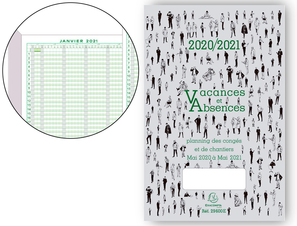 PLANNING CONGS DU PERSONNEL EXACOMPTA POUR SOCITS MINIMUM 5 PERSONNES 13 MOIS MAI/MAI