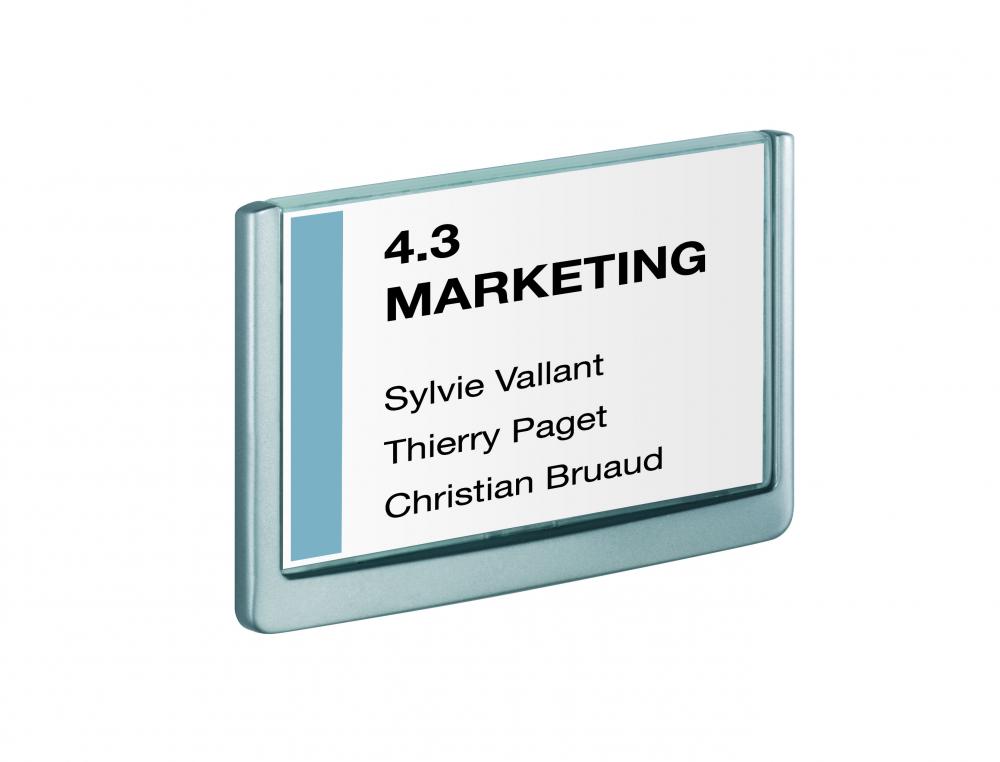 PLAQUE MURALE DURABLE CLICK SIGN A6 PAYSAGE CADRE PROFIL PLASTIQUE HAUTE QUALIT 14,9X10,5CM COLORIS GRIS GRAPHITE