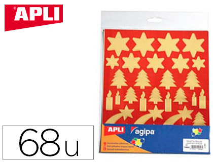 GOMMETTE NOL APLI AGIPA COLORIS OR FOND ROUGE POCHETTE 68 UNITS