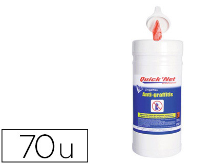LINGETTE COLDIS ANTI-GRAFFITI ENLVE TRACES PEINTURE MARQUEURS FEUTRES SURFACE NON POREUSE BOTE 70 UNITS