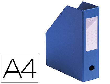 BOÎTE CLASSEMENT ELBA PAN COUPÉ PVC 320X240MM DOS 100MM TROU PRÉHENSION PORTE-ÉTIQUETTE SOUDÉ LIVRÉ PLAT COLORIS BLEU