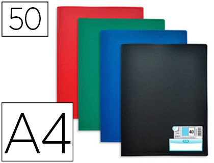 PROTÈGE-DOCUMENTS ELBA MEMPHIS PP COUVERTURE SEMI-RIGIDE 50 POCHETTES 100 VUES A4 210X297MM COLORIS ASSORTIS STANDARD