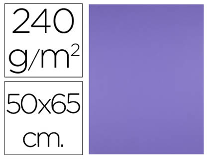 PAPIER CARTONNE LIDERPAPEL 50X65CM 240GR COLORIS POURPRE