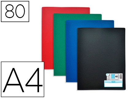 PROTGE-DOCUMENTS ELBA MEMPHIS POLYPROPYLNE COUVERTURE SEMI-RIGIDE 80 POCHETTES 160 VUES A4 210X297MM ASSORTIS STANDARD