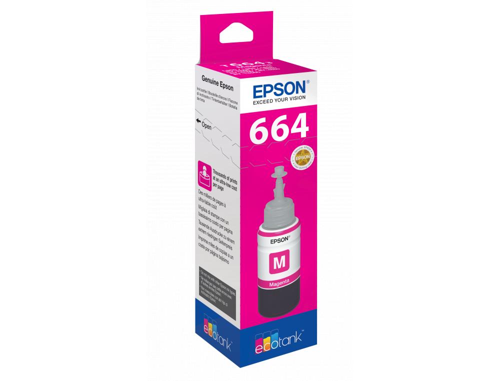 CARTOUCHE ENCRE EPSON T6643 FLACON 70ML 6500P MAGENTA