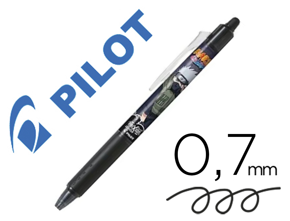 ROLLER PILOT FRIXION BALL CLICKER EDITION LIMITEE       NARUTO ENCRE GEL POINTE       MOYENNE COLORIS NOIR