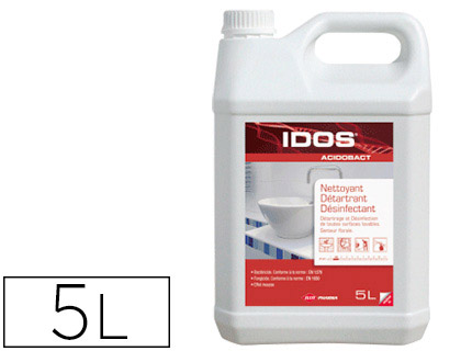 NETTOYANT COLDIS IDOS ACIDOBACT NETTOIE DTARTRE DSINFECTE DSODORISE SURFACES LAVABLES EFFET MOUSSE BIDON 5L
