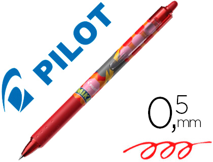ROLLER PILOT FRIXION BALL CLICKER 0.7 MIKA DITION LIMITE CLAIR CRITURE MOYENNE 0.5MM ENCRE ROUGE EFFAABLE