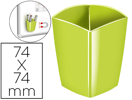 POT  CRAYONS MAGNTIQUE CEP GLOSS TONIC 2 COMPARTIMENTS POLYSTYRNE ANTICHOC BONNE STABILIT RECTANGULAIRE VERT ANIS