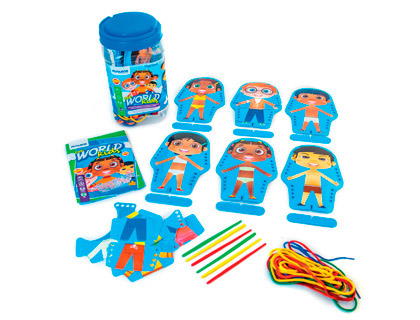 JEU MINILAND FLEXI WORLD KIDS SCHOOL 24 PICES