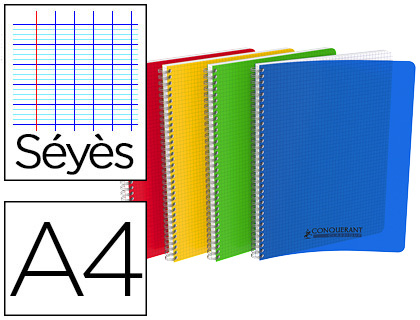 RELIURE INTGRALE CONQURANT POLYPROPYLNE A4 100P 5X5MM 90G
