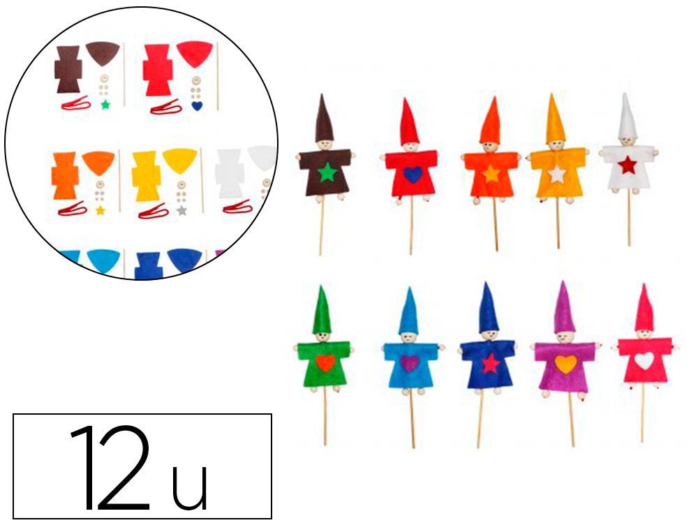 KIT FEUTRINE SODERTEX LUTIN SWEETY A FABRIQUER 2MM 12     SACHETS INDIVIDUELS 10        COLORIS ASSORTIS