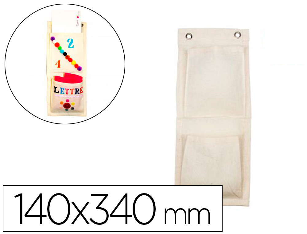 RANGE COURRIERS SODERTEX EN COTON 100GM2 140X340MM 10 PCS COLORIS ECRU
