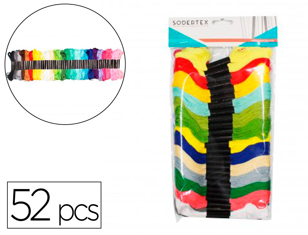 FILS A BRODER SODERTEX 8 ML 52 PCS 26 COLORIS ASSORTIS
