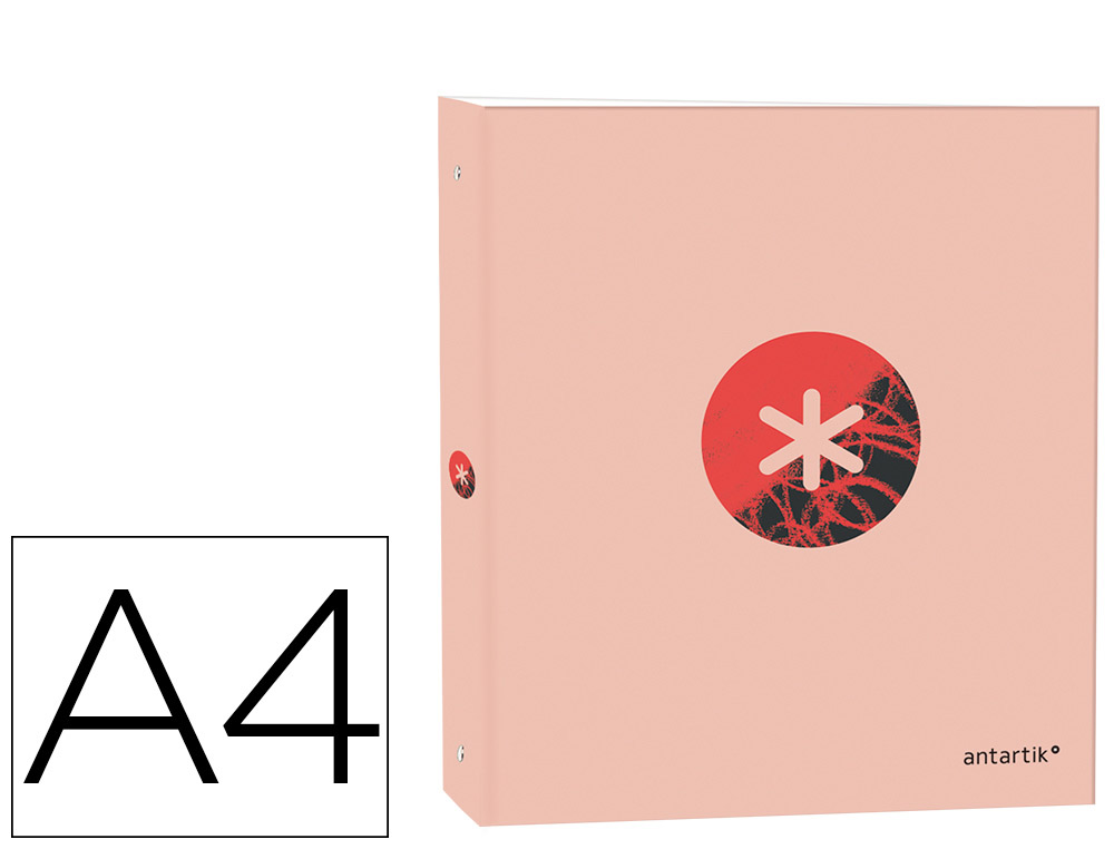 CLASSEUR ANTARTIK TRENDING TOPIC 2020 4 ANNEAUX EN D 40MMA4+ REMBORD COLORIS CORAIL
