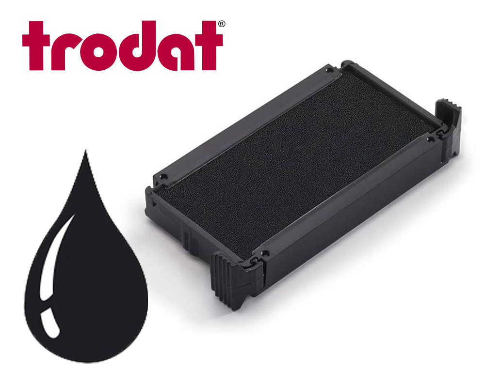 CASSETTE ENCRAGE TRODAT 6/50 POUR TAMPON METAL LINE 5030/5200/5430/5431/5435/5446 COLORIS NOIR BOITE 10 UNITES