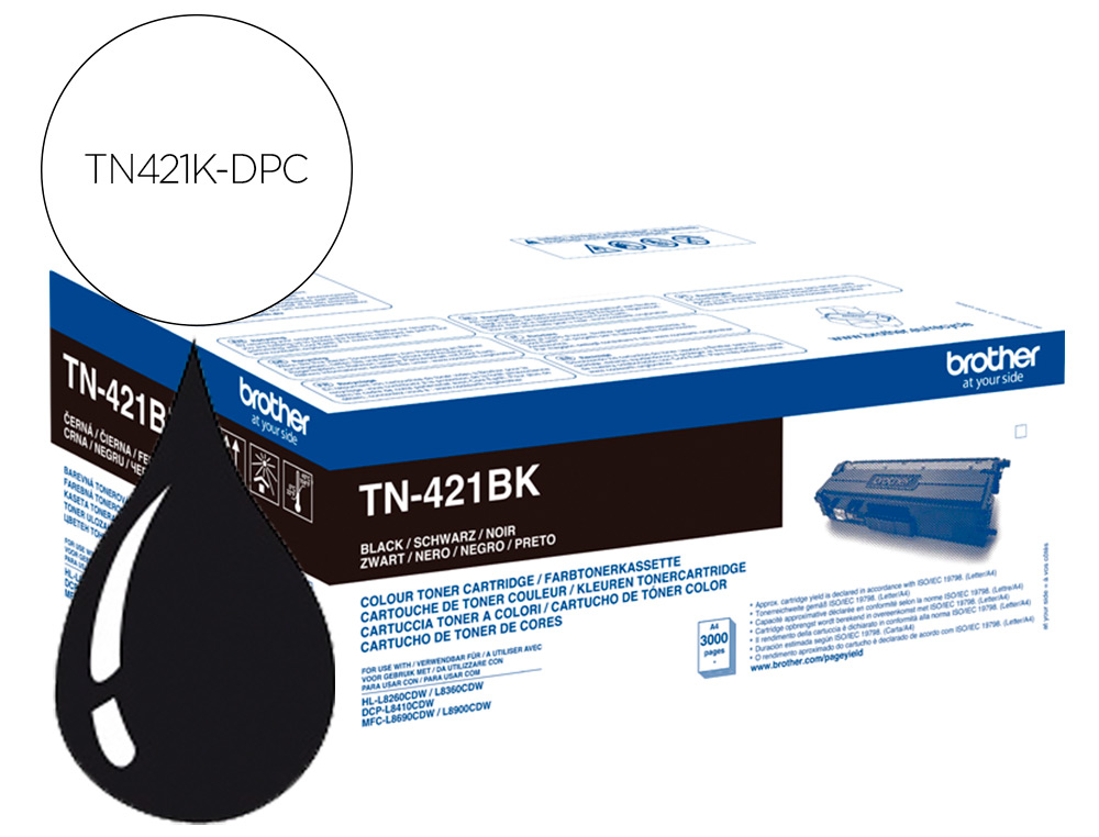 TONER DPC COMPATIBLE BROTHER TN421BK