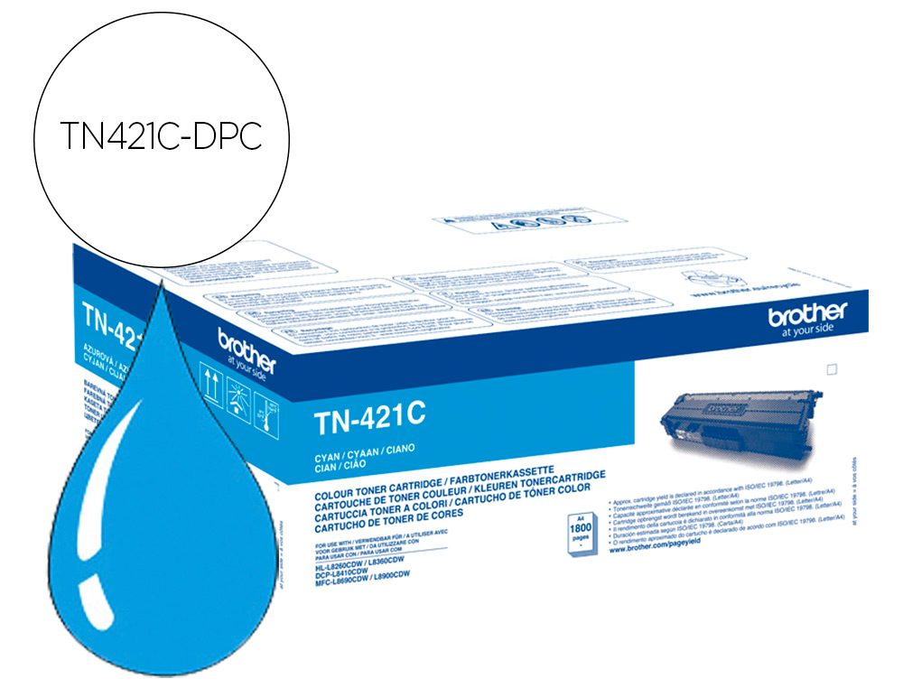TONER DPC COMPATIBLE BROTHER TN421C 1800 PAGES CYAN