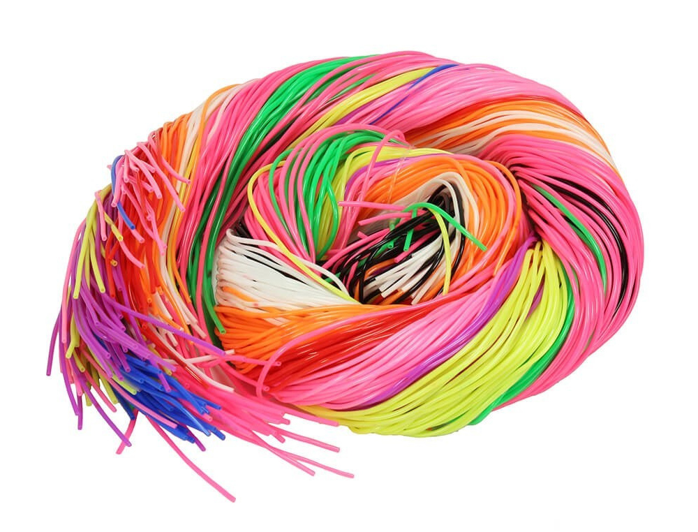 SCOUBIDOU TRANSPARENT FIL FLUO SACHET DE 50 UNITS