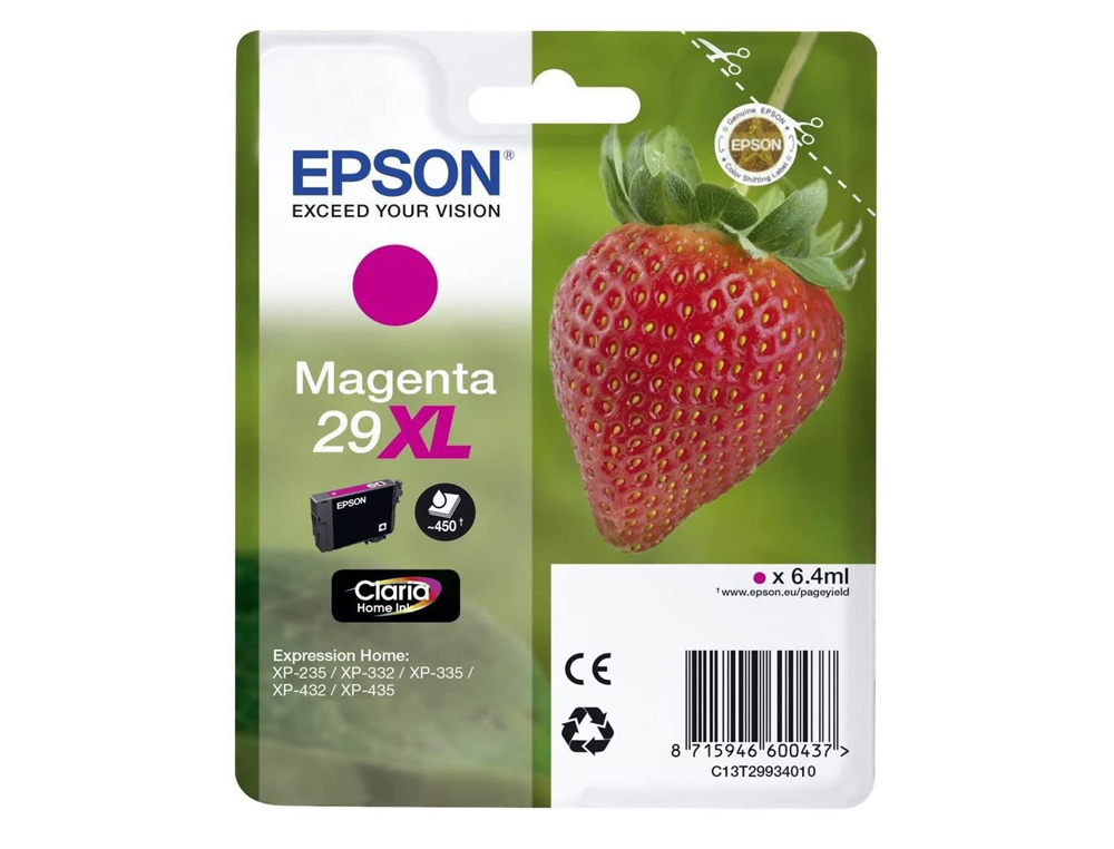 CARTOUCHE EPSON T2993 XL JET D'ENCRE FRAISE CLARIA COULEUR MAGENTA