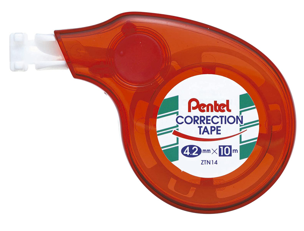 CORRECTEUR PENTEL COMPACT RUBAN 4.2MMX10M APPLICATION LATRALE NIVEAU BANDE DE CORRECTION VISIBLE
