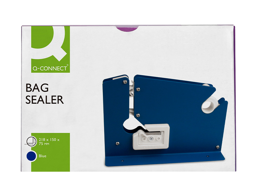 SCELLEUSE Q-CONNECT ACIER INOXYDABLE PEINT 218X150X75MM COLORIS BLEU