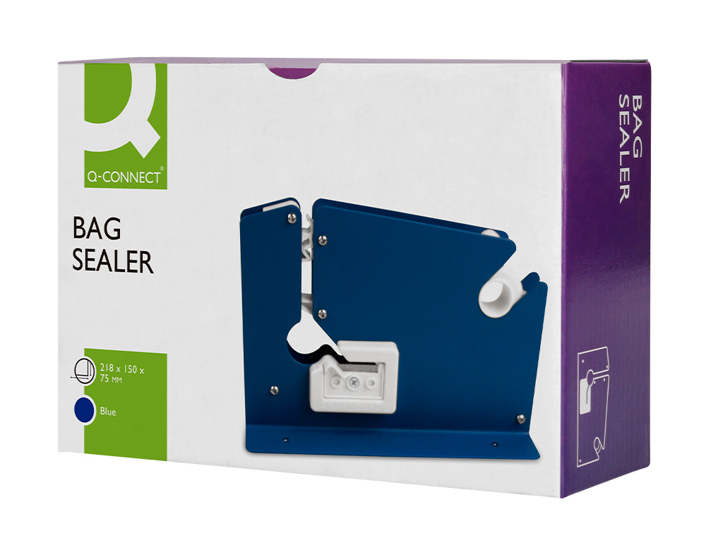 SCELLEUSE Q-CONNECT ACIER INOXYDABLE PEINT 218X150X75MM COLORIS BLEU