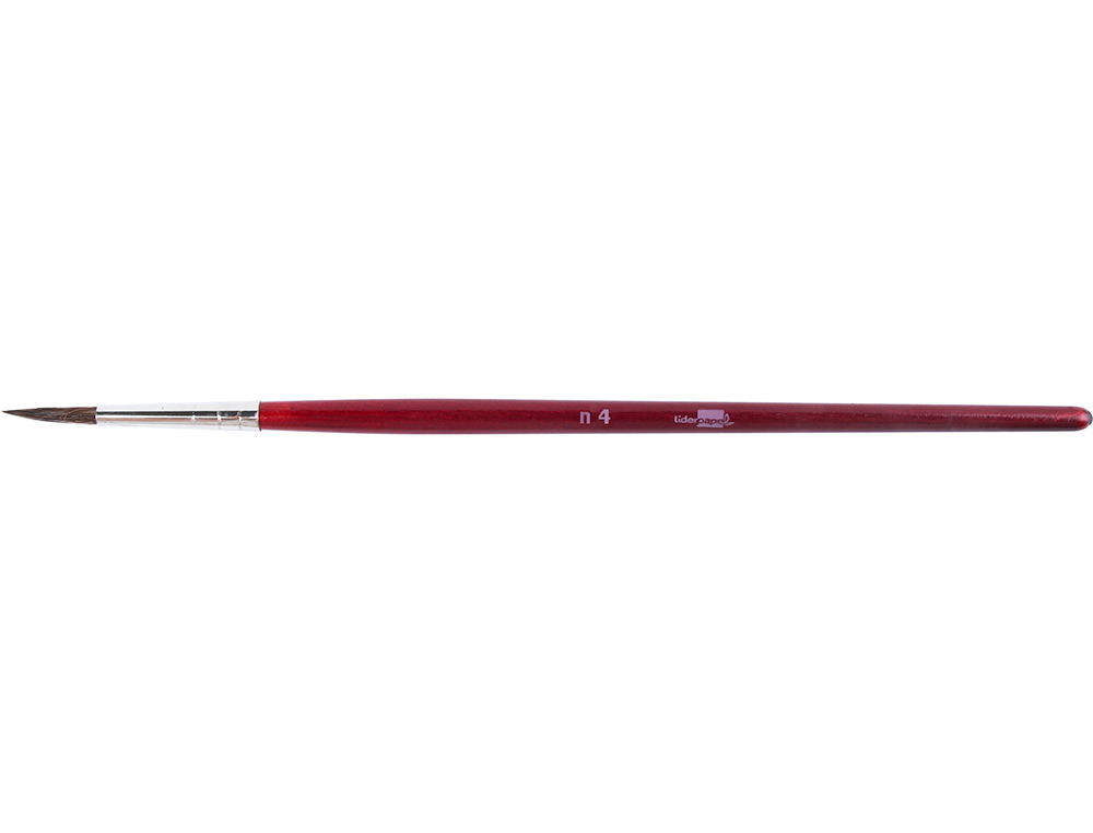 PINCEAU LIDERPAPEL BOIS VIROLE CHROME AQUARELLE N4