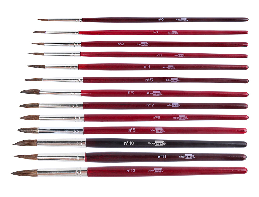 PINCEAU LIDERPAPEL BOIS VIROLE CHROME AQUARELLE N4