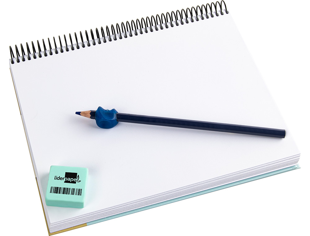 GOMME LIDERPAPEL 12X29X29MM CARRE MIE DE PAIN CAOUTCHOUC EFFACE CRAYONS GRAPHITE COLORIS BLANC OU BLEU