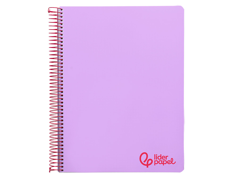 CAHIER SPIRALE LIDERPAPEL A4 MICRO WONDER 240 PAGES 90G    5X5MM 4 TROUS 5 BANDES        COULEURS VIOLET
