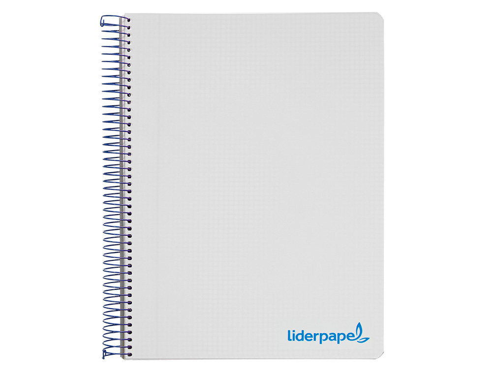 CAHIER SPIRALE LIDERPAPEL A5 MICRO WONDER 240 PAGES 90G    5X5MM 6 TROUS 5 BANDES        COULEURS GRIS