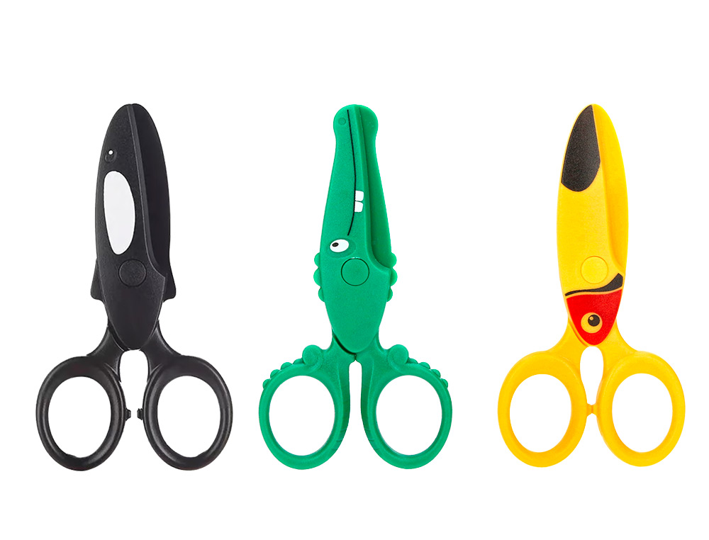 CISEAUX LIDERPAPEL 2-5ANS LAMES PLASTIQUES BOUTS RONDS  NE COUPENT NI CHEVEUX NI      VETEMENTS LONGUEUR 12CM
