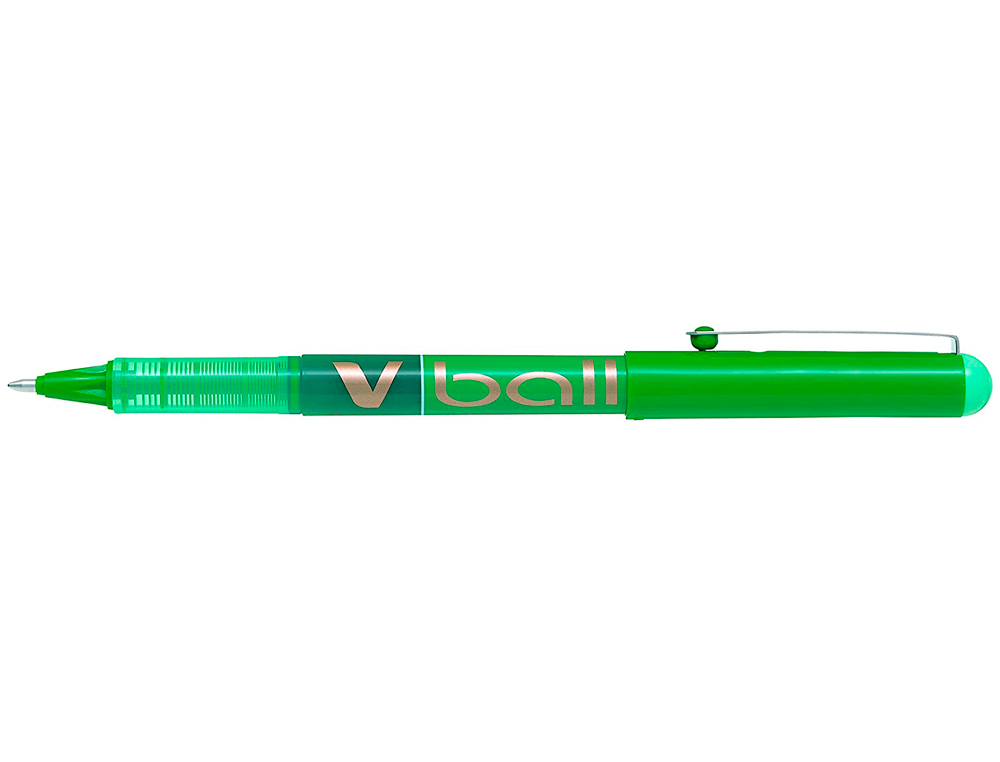 ROLLER PILOT VBALL 1.0 CRITURE 0.7MM ENCRE LIQUIDE NIVEAU VISIBLE POINTE CONIQUE 1MM CLIP MTAL COLORIS VERT