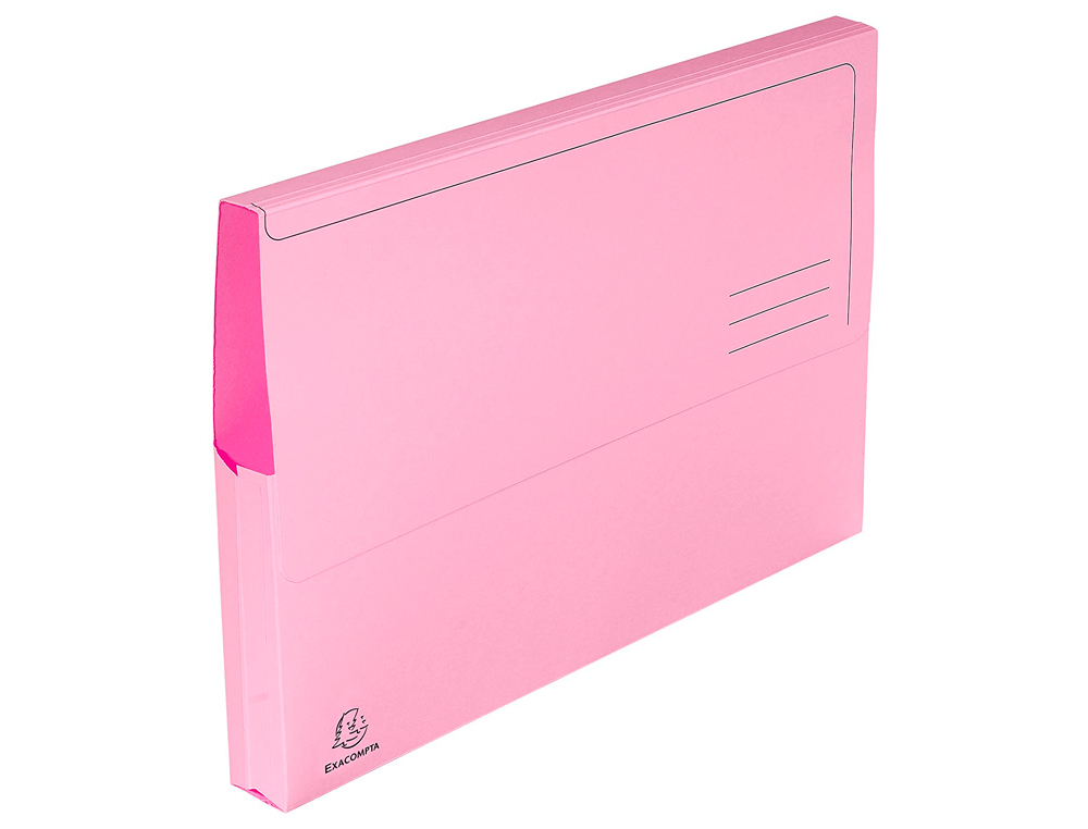 CHEMISE EXACOMPTA SUPER PASTEL POCHETTE CARTE NEUVE RABAT 210G COLORIS ROSE LOT 50 UNITS
